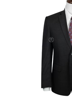 Bộ suit xám đen gân hai nút TGS295